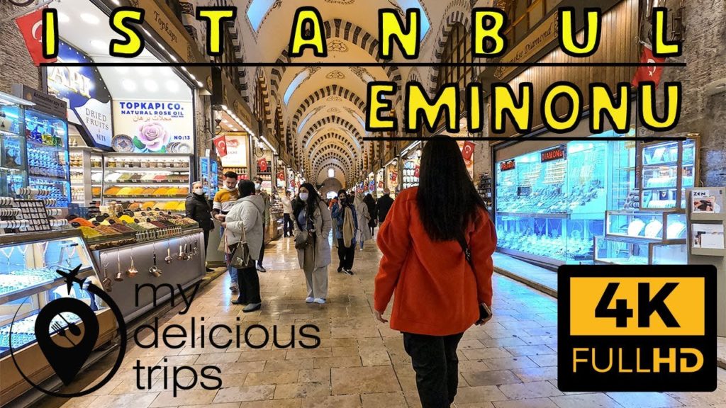 ISTANBUL CITY TOUR 4K | eminönü Istanbul walking tour | 4K 60FPS | turkey 4k tour