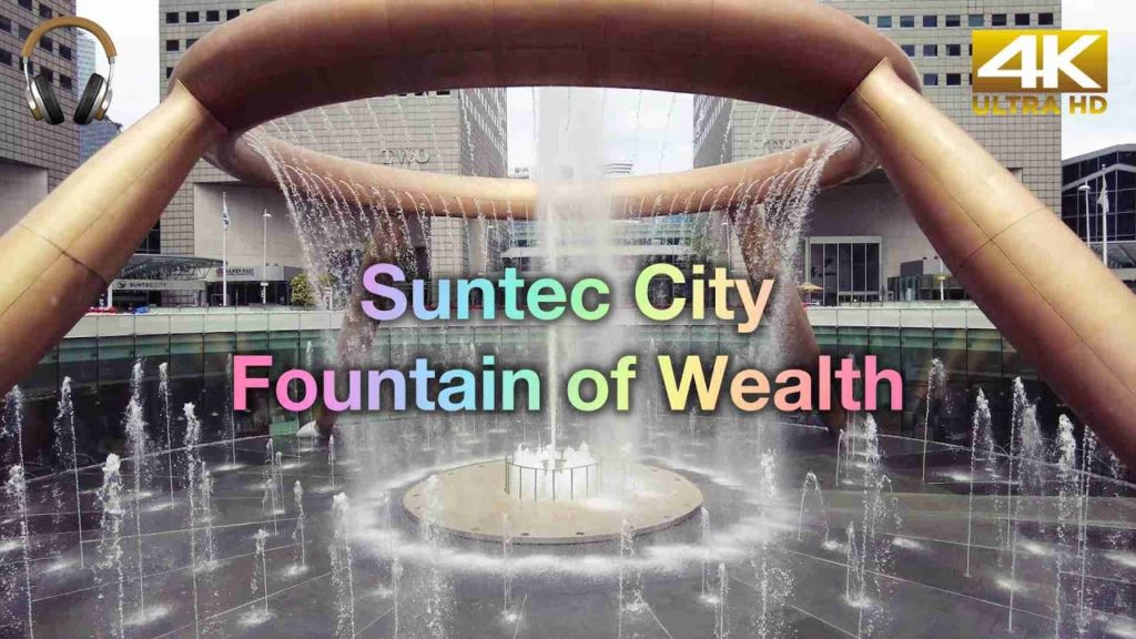 Singapore Suntec City Fountain of Wealth ASMR style walking - DJI Pocket 2 - Binaural Audio