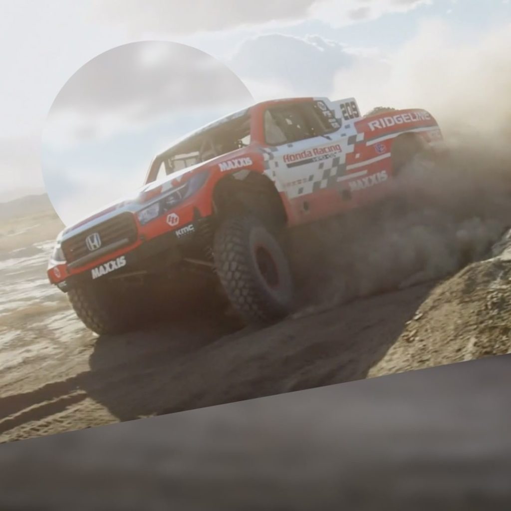 Make your own finish line. . #HondaRidgeline #BajaRidgeline @hondaoffroadracing ...