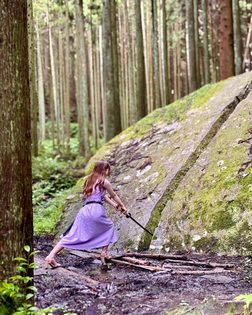 Yagyu-Ittoseki, a large boulder that is almost perfectly split in two, has recen...