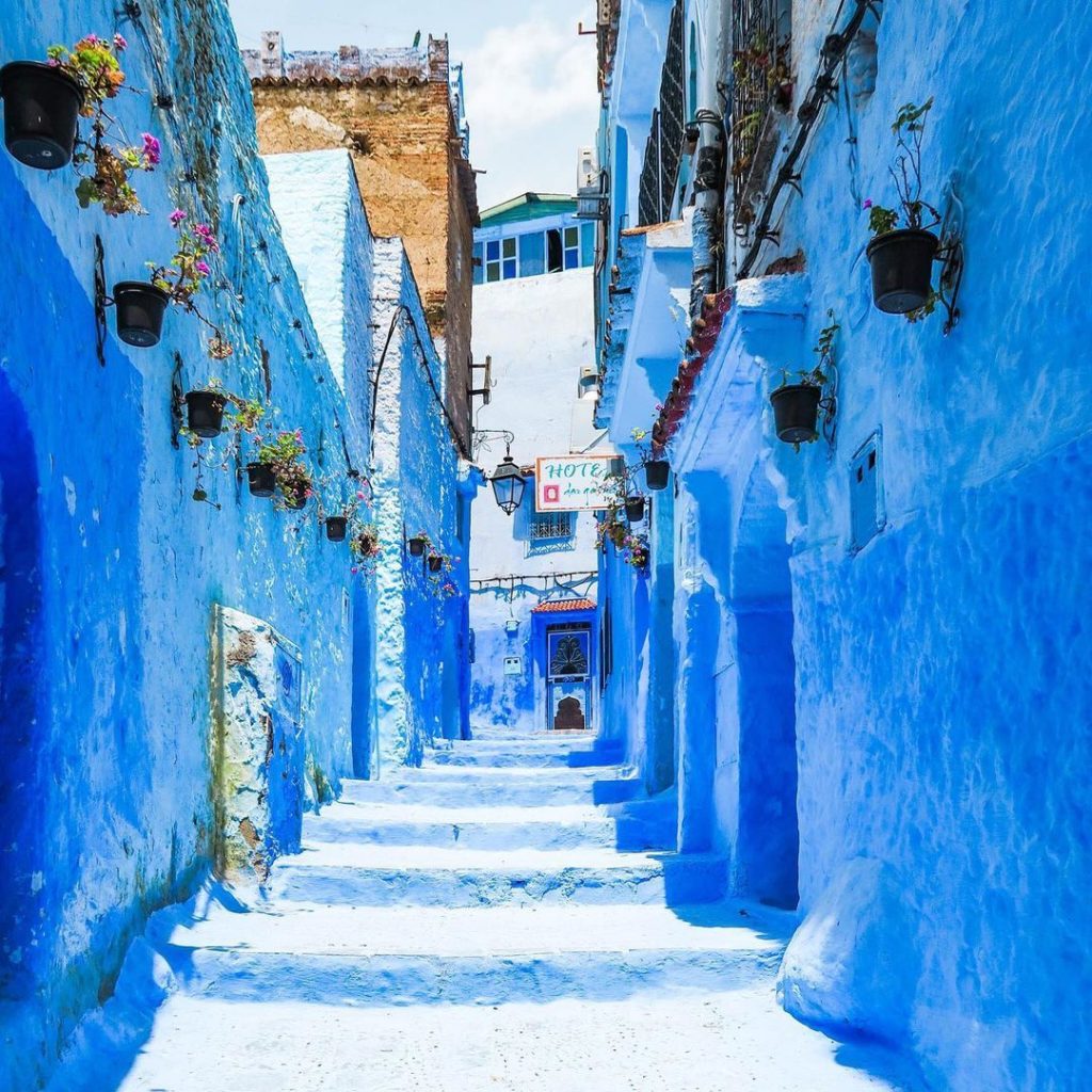 .
The city of Chaouen, blue as far as the eye can see, is like a different world...