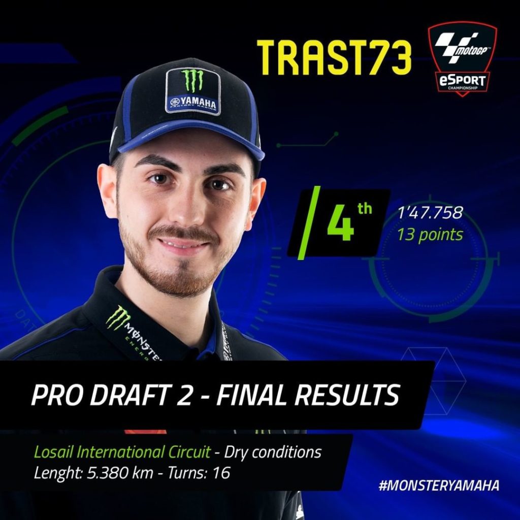 Still going strong!  @73trast completed the second @motogpesport Pro Draft cha...