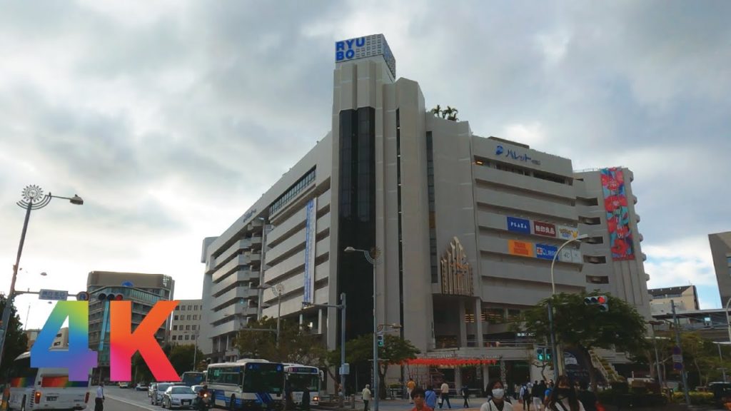 Just Walking Kokusai-dori Street, Binaural City Sounds in Okinawa of Japan | 4k 24fps