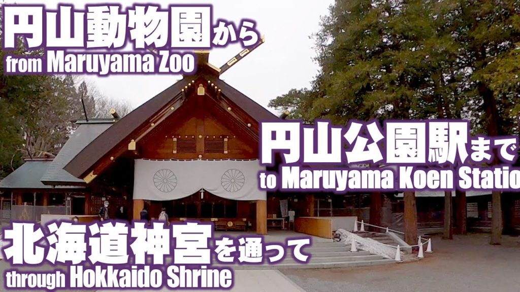 円山動物園から北海道神宮を通って円山公園駅まで　from Maruyama Zoo to Maruyama Koen Station through Hokkaido Shrine