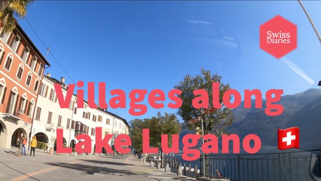 Villages along shores of Lake Lugano Switzerlnad | Drive through Collina d'oro, Morcote, Melide