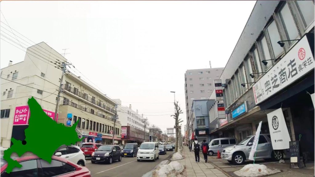 4K Walk Japan - SAPPORO MAKOMANAI SHOPPING STREET 札幌の真駒内商店街を散歩 in Hokkaido 03/2021