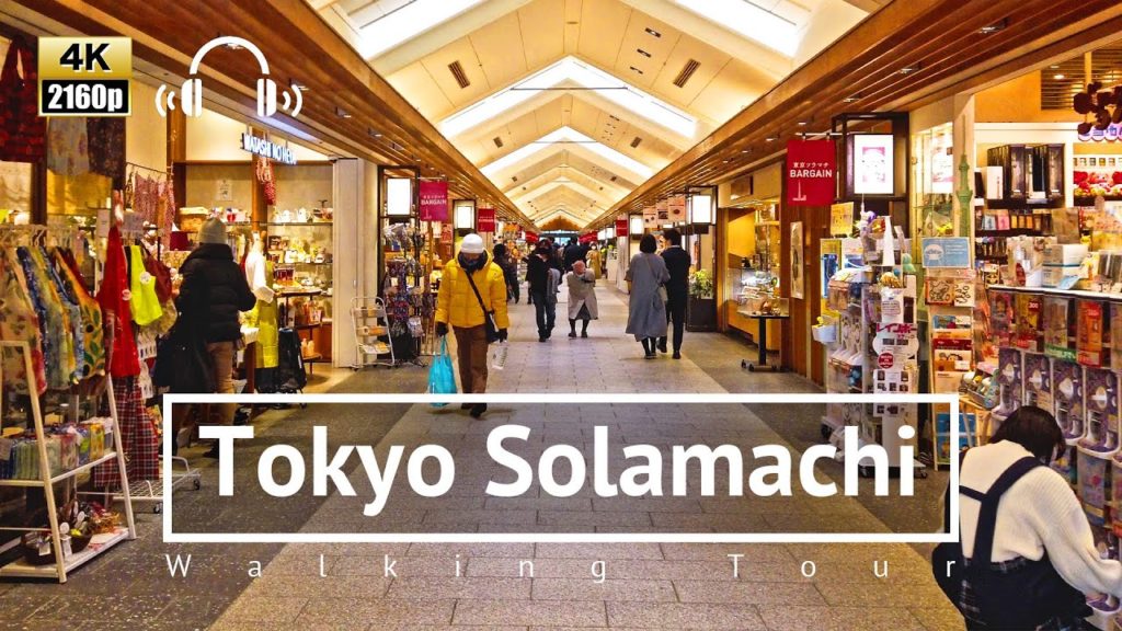 [4K/Binaural] Tokyo Skytree Solamachi Shopping Mall Walking Tour starts from Asakusa - Tokyo Japan
