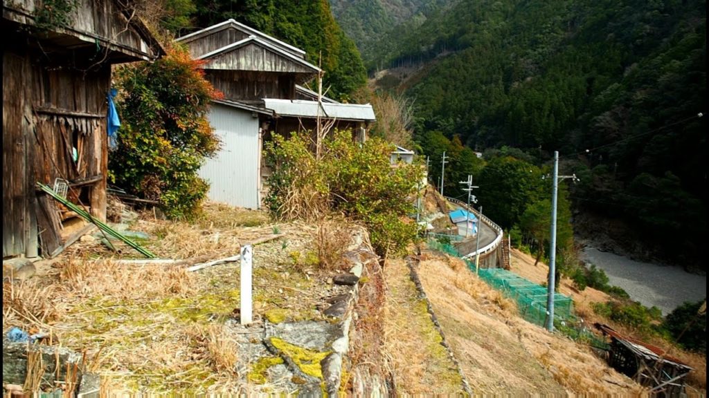 十津川沿いの湯之平集落【田舎散歩・限界集落】（奈良県十津川村武蔵）Totsukawa Yunohei,Nara Japan