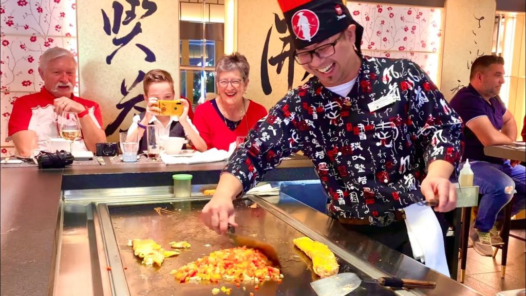 Best Teppanyaki Cooking Show onboard Costa Smeralda 4K