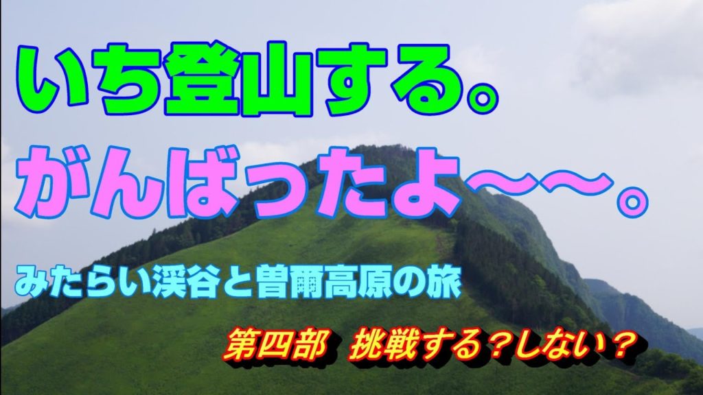 甲斐犬いち、みたらい渓谷と曽爾高原、車中泊の旅④ 挑戦する?しない?(二本ボソコース) 甲斐犬いち、みたらい渓谷と曽爾高原、車中泊の旅④ 挑戦する?しない?(二本ボソコース)