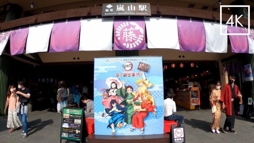 Popular Tourist Area in Kyoto. Arashiyama | Walk Japan 2021［4K］