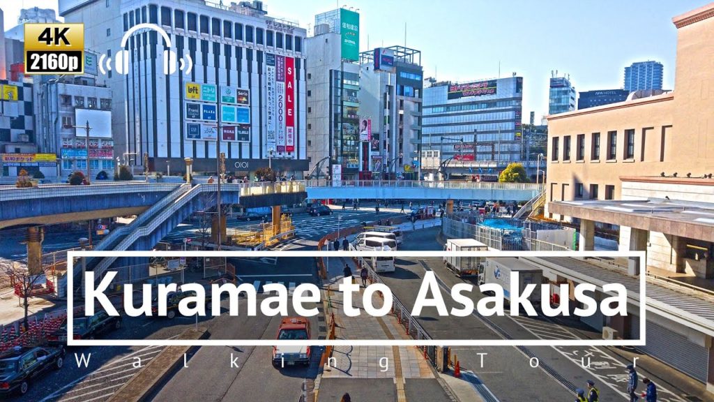 [4K/Binaural] Kuramae to Asakusa Walking Tour through Ueno - Tokyo Japan
