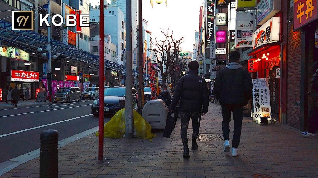 【HYOGO】Kobe Sannomiya  Dusk Walking Tour 夕暮れの三宮の街を歩いてみた 고베 산 노미야【4K】