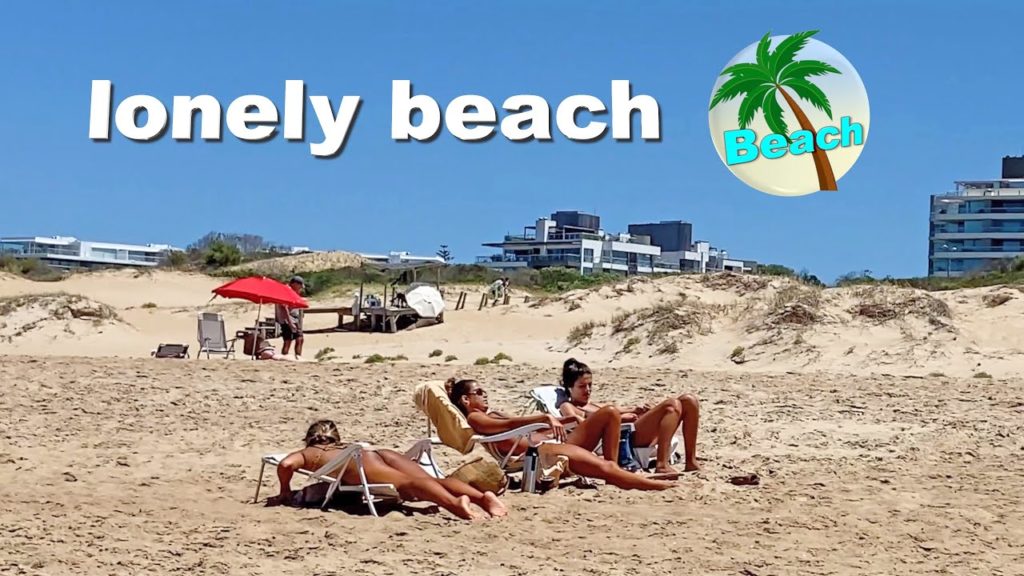 BEACH walk in Lonely Punta del Este URUGUAY 4k video Travel