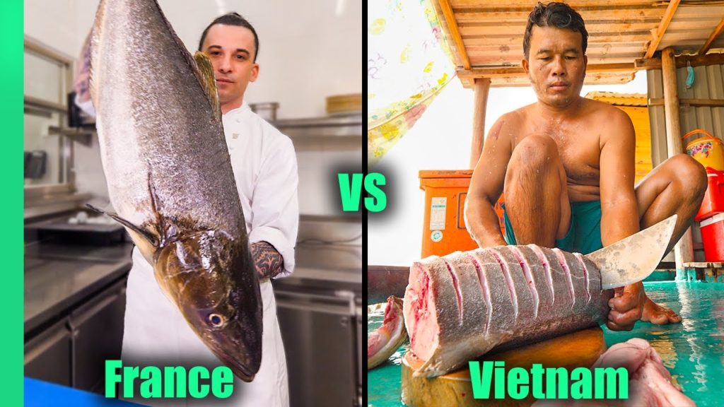 Giant Cobia Challenge!!! | FRENCH CHEF vs VIETNAMESE CHEF