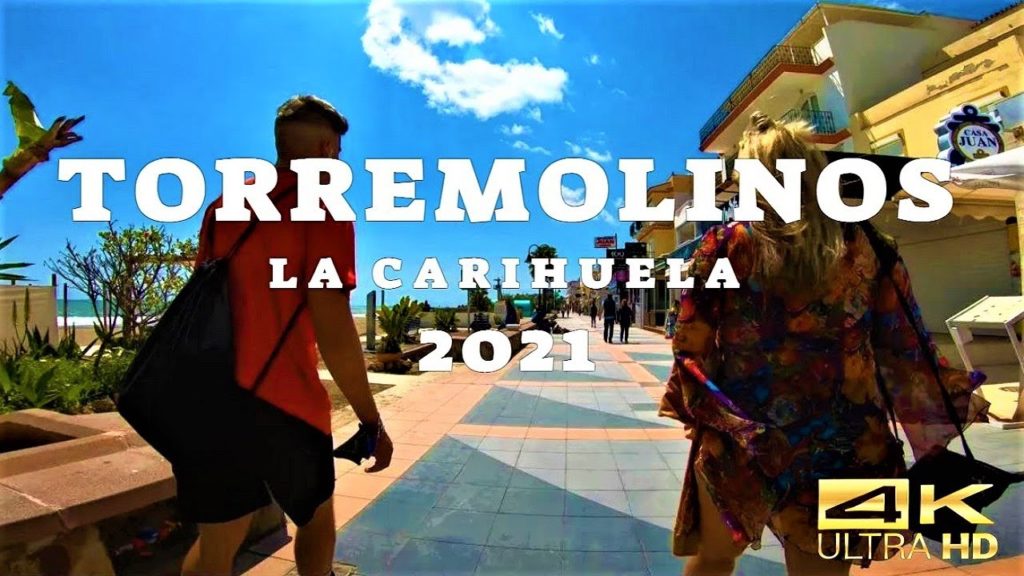 La Carihuela Torremolinos Short Walking Tour Costa Del Sol Malaga 2021 Spain, Spania, Spanien 4K