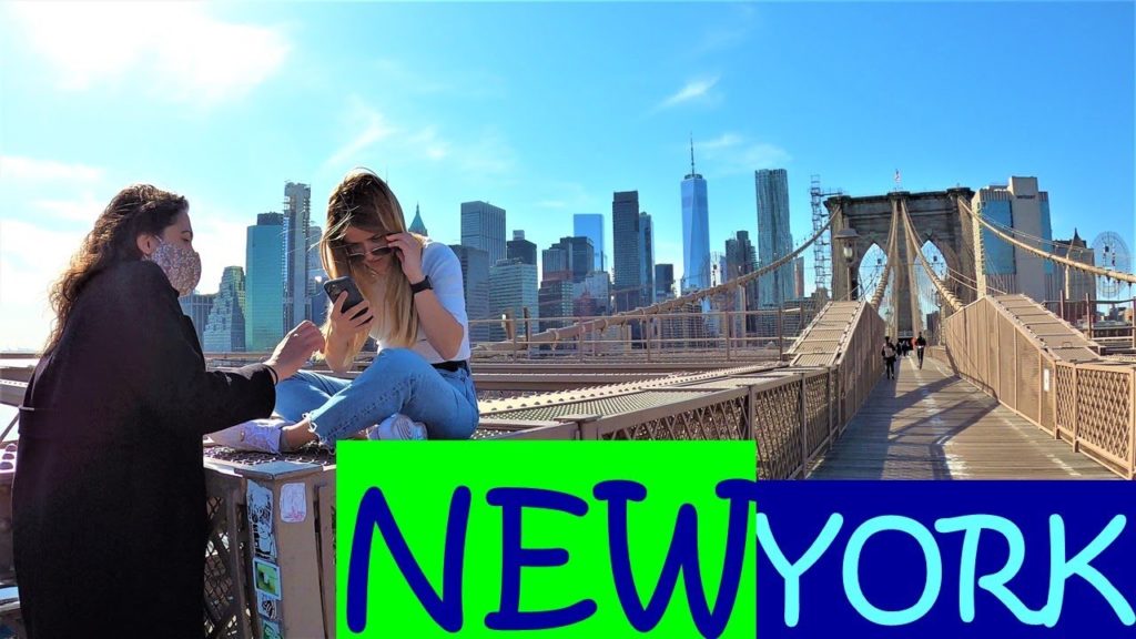 [4K]🇺🇸NYC Brooklyn Bridge. Brooklyn to Manhattan Walking tour 🎥 04/06/2021 🕒 3:00 pm 🌡68 °F/ 20 °C