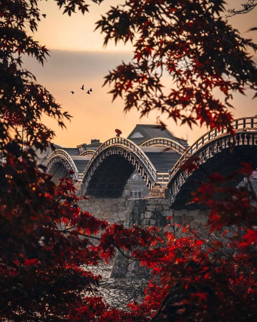 Kintaikyo Bridge in Iwakuni is one of Japan’s most iconic architectural structur...