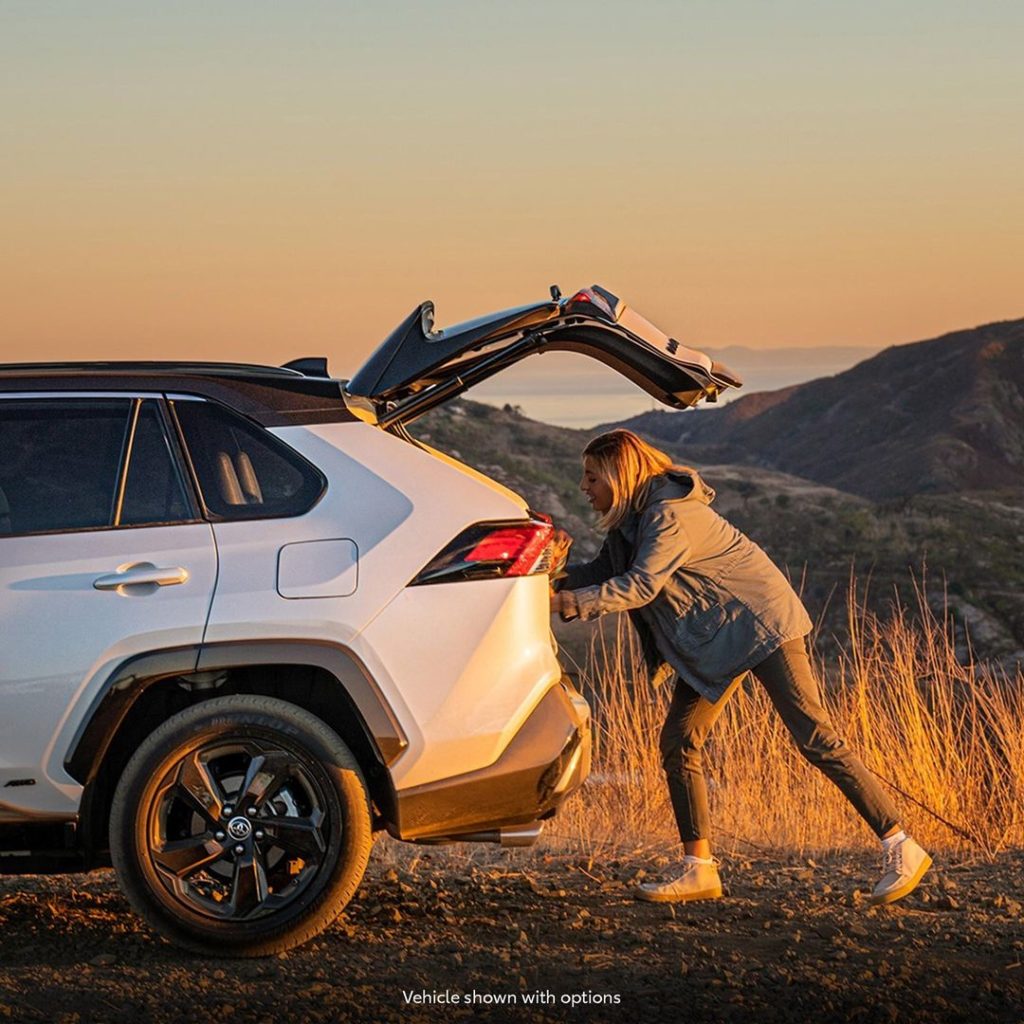 Fits all your adventures. #RAV4 Hybrid #LetsGoPlaces #EarthMonth...