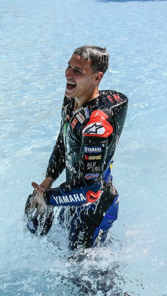 @fabioquartararo20’s refreshing Portuguese GP victory celebrations  #MonsterY...