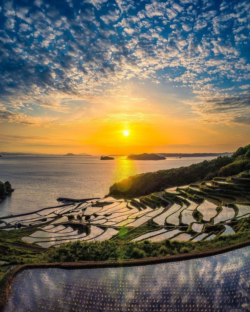 When the whole sky becomes a rainbow 
The Doya Tanada (Rice Terrace), located in...