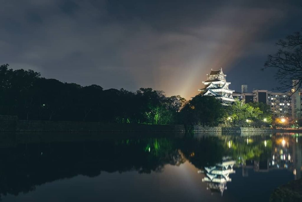 History captured in reflection. 
Nicknamed the Carp Castle, Hiroshima Castle swi...