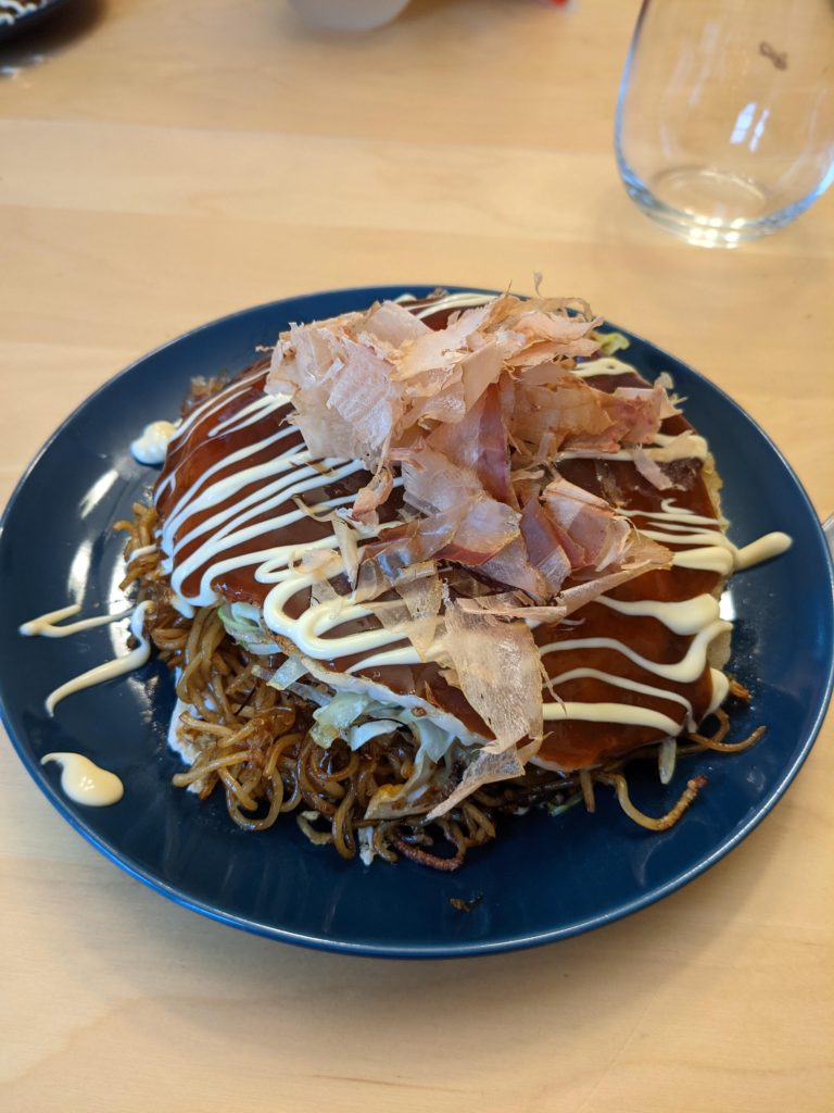 Homemade Hiroshima Style Okonomiyaki.