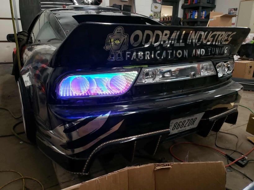 Infinity lights on a Nissan Alo Japan