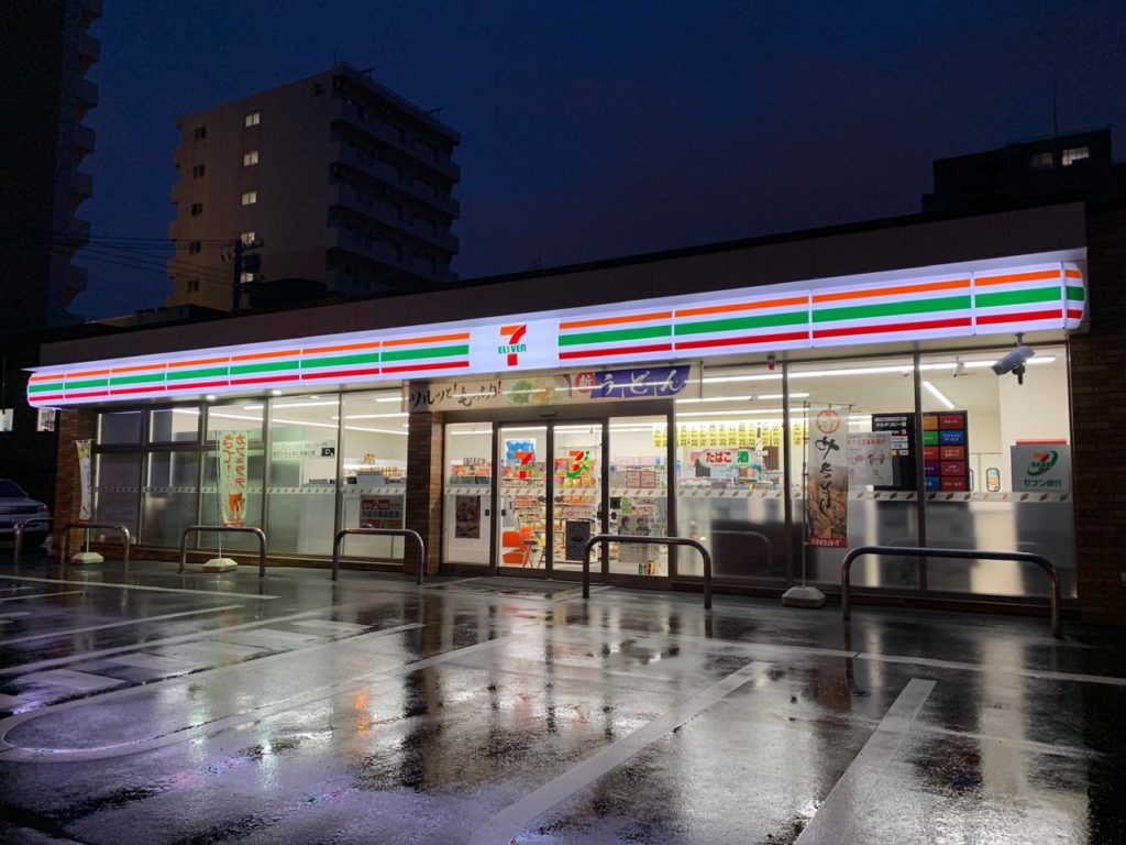 Konbini on a rainy night