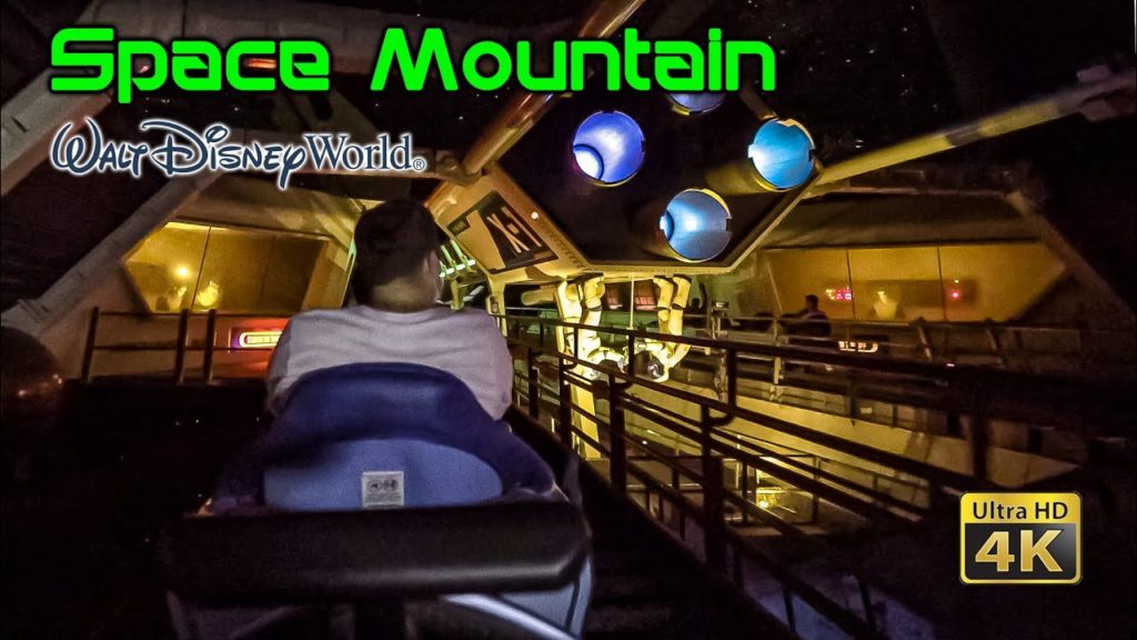 Space Mountain Roller Coaster On Ride Low Light 4K POV Magic Kingdom Walt Disney World 2021 02 27