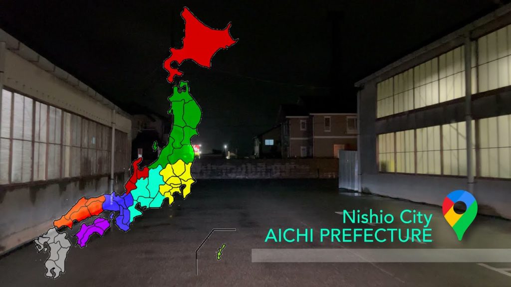JAPAN Road Trip 2021-04-13 | Rainy Nighttime Drive from Nishio City to Gamagori City Aichi