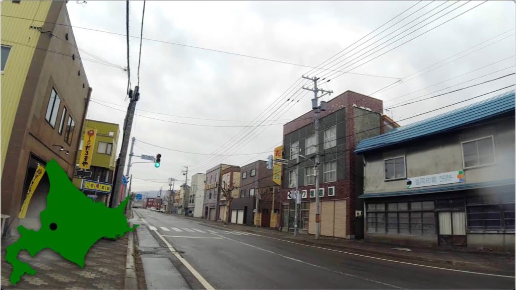 4K Walk Japan - BIBAI-TSUKIGATA-SEN SHOPPING STREET 美唄市の美唄月形線商店街を散歩 in Hokkaido 04/2021