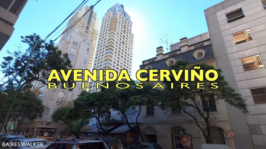 [4K] Buenos Aires Walk - Avenida Cerviño - Barrio Palermo - Buenos Aires - Argentina
