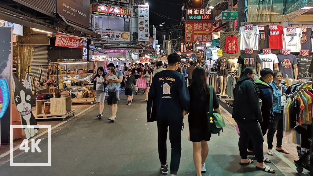 Best night market?  Taiwan walk Taichung 4k asmr built environment field recording 台灣城市散步本地遊天氣