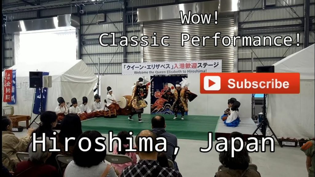 Hiroshima, Japan Welcomes Cunard Queen Elizabeth - Cultural/Traditional Dance (April 2019)