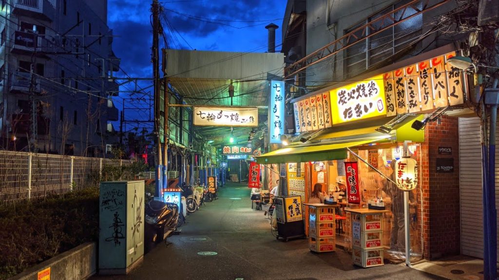 4K 60FPS HDR 🌆 Japan, Kawasaki, Mizonokuchi Evening Walk (and Train Ride)