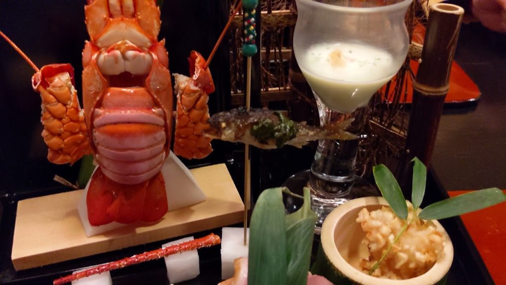 Hatsukaichi, Hiroshima, Japan - Dinner at Teien No Yado Sekitei ryokan (庭園の宿 石亭) 2021 Apr. 23