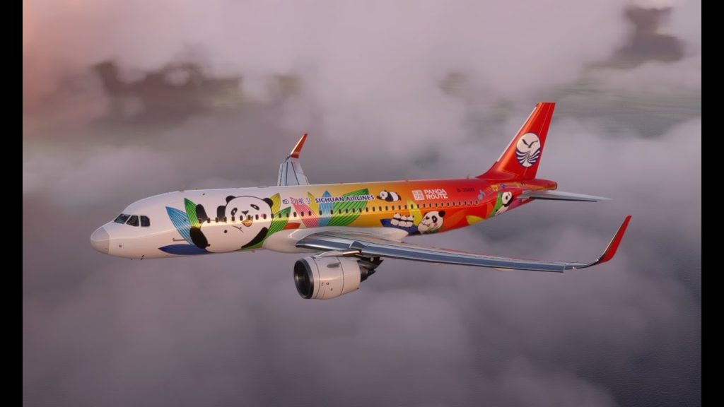 A320 neo Sichuan Airlines landing at NAHA Airport - Microsoft Flight Simulator Custom Livery