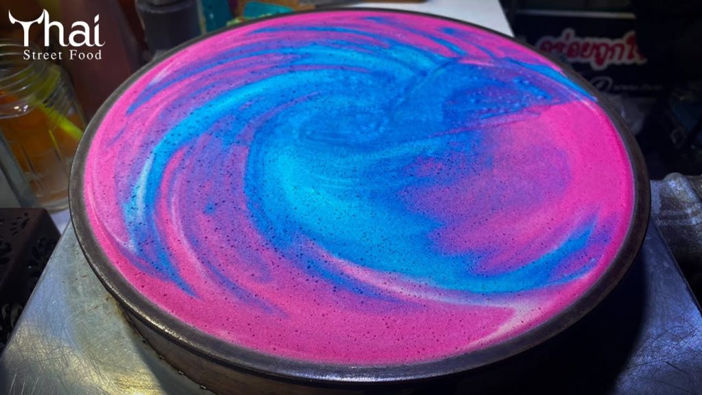 Rainbow Galaxy Crepe | Crepe クレープ  Pizza Cheese | Thai Street Food