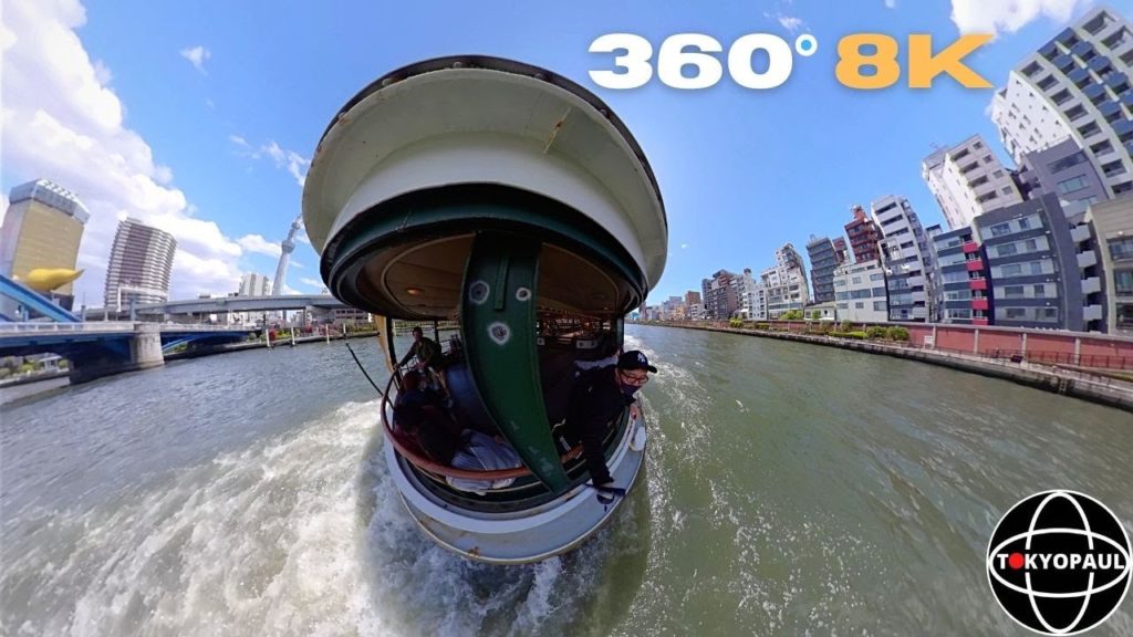Tokyo River Cruise Water Bus Mizube Boat in 360 8K VR video | TokyoPaul360