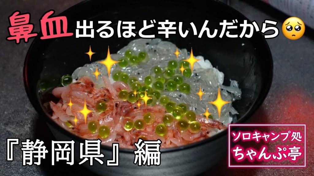 【女のキャンプ飯】味めぐりシリーズ「静岡県」～静岡の宝石わさビーズ～【ソロキャンプ】