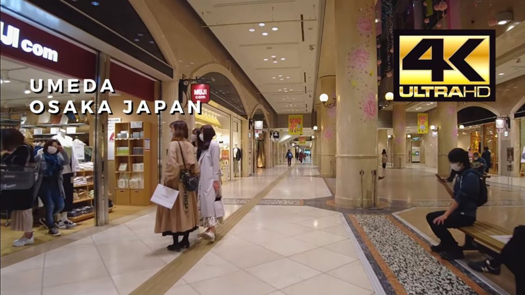 4K Virtual Tour Japan - Umeda Underground Quick Walk in 4K - Osaka Japan