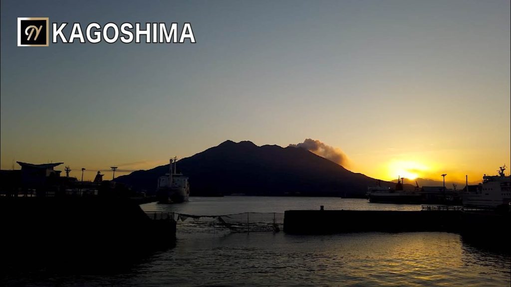 【KAGOSHIMA】朝の桜島を眺めに Kagoshima  Early Morning Walking Tour  가고시마 산책（いづろ通り〜ウォーターフロントパーク）Sakurajima