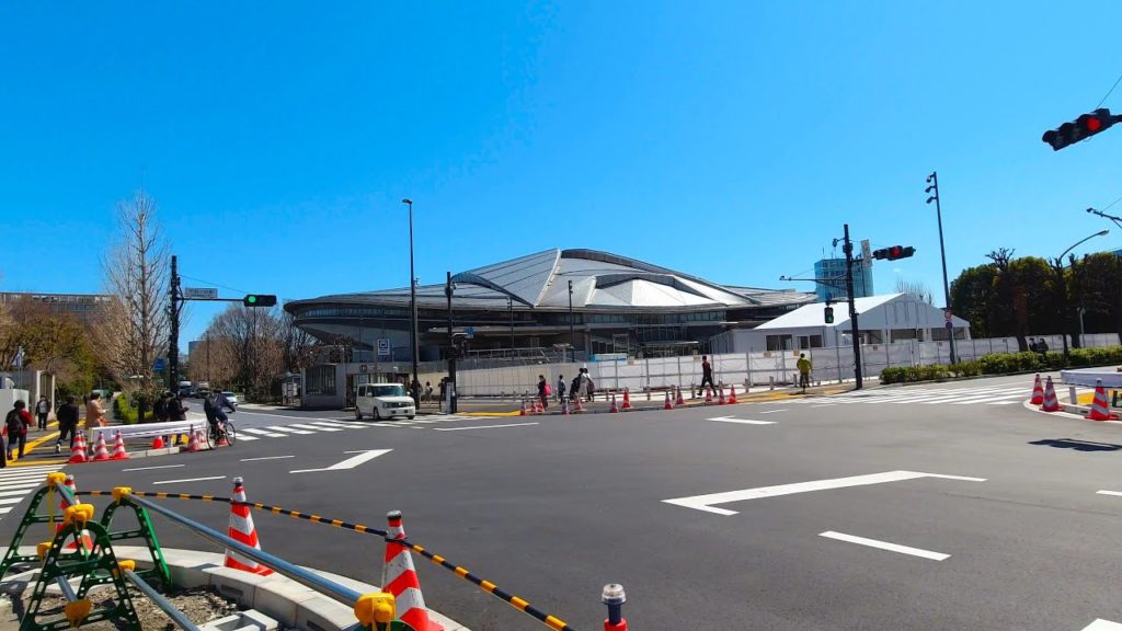 Tokyo walk -  Walk around Olympic Stadium (New National Stadium) - 4K