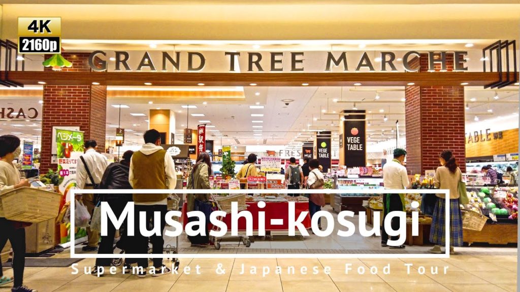 [4K] Musashi-kosugi Supermarket & Japanese Food Tour - Kanagawa Japan
