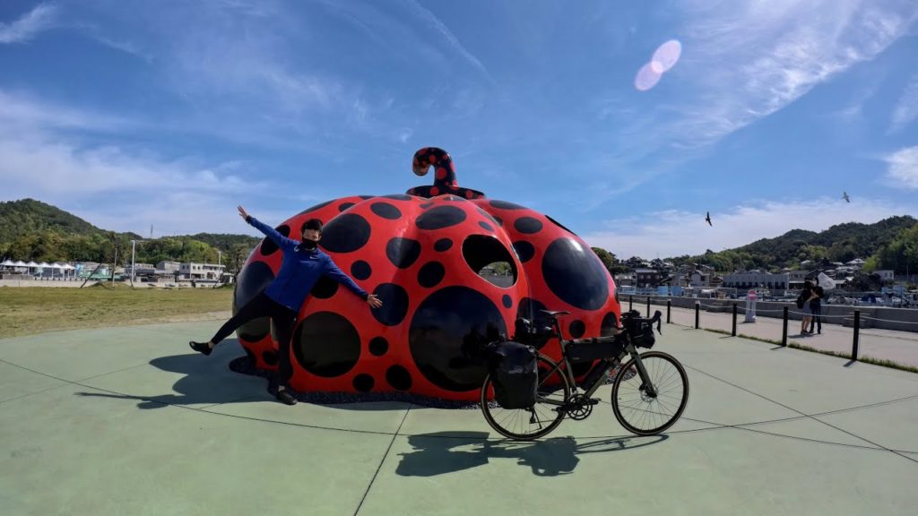 Naoshima Pumpkins, Ferry from Uno to Takamatsu, Cycling 70km to Tokushima | Cycle Japan Ep. 5