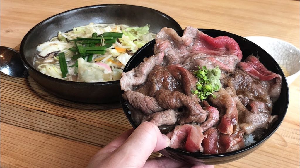 【福岡グルメ】餃子入りちゃんぽん＆牛丼特盛ランチ！超満腹！！ー福岡/ランチ/牛丼