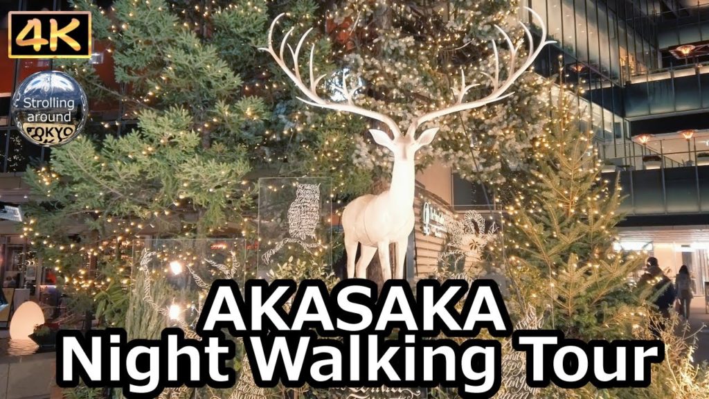 AKASAKA Night Walking Tour - 4K Tokyo Japan