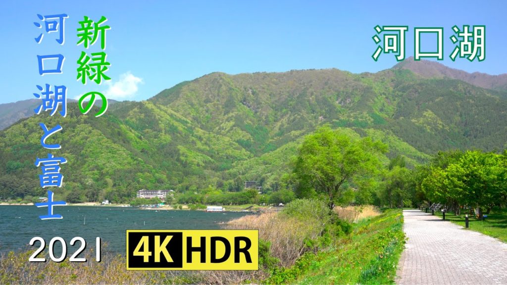 2021 [癒し映像]新緑の河口湖と富士(4K-HDR) Mt. Fuji & Lake Kawaguchi With Fresh Green(UHD-HDR)