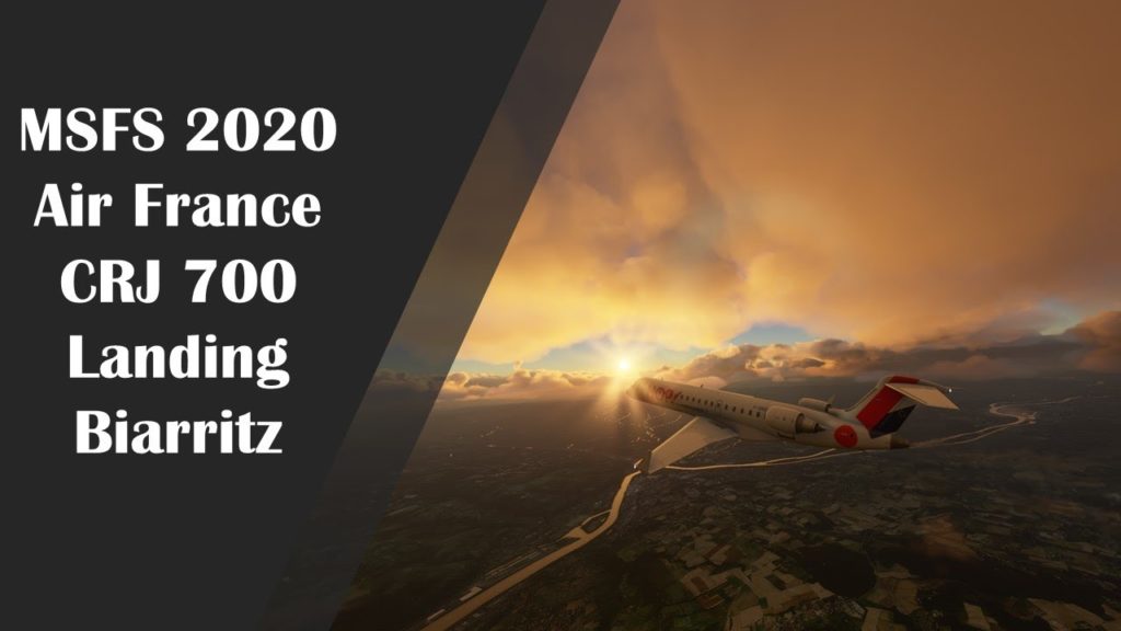 MSFS 2020 – Landing in Biarritz, Aerosoft CRJ 700 – wing view replay MSFS 2020 - Landing in Biarritz, Aerosoft CRJ 700 - wing view replay